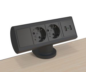 ErgoProof Opbouwunit 2 Stroom - 2 USB